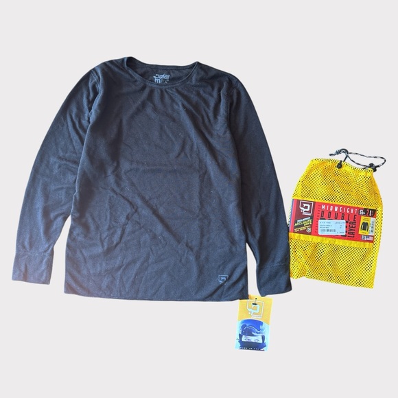 Polarmax Thermal Double Base Layer Top, Youth Size M 8-10 Black - Picture 2 of 5